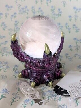 Martha Stewart LED Smoky Crystal Ball Decor NEW Witch Halloween Mystical Globe